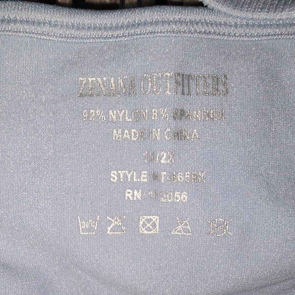 Zenana:Beautiful Seamless Crisscross Front Bralette w/Removable pads, Ash blue - Picture 7 of 11